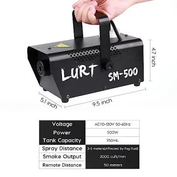 500W Mini Smoke Machine with Wireless Remote & Auto Mode