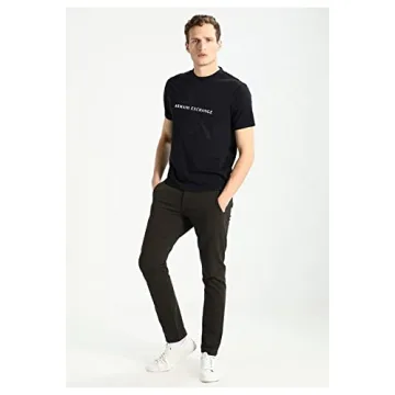 Stylish A|X Armani Exchange Men's Crew Neck Logo Tee