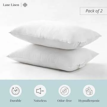 LANE LINEN Pillow Inserts - Cozy 12x20 Pack of 2 for All Decor Styles