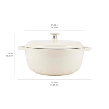 Durable 7.3-Quart Cast Iron Dutch Oven for All Cooking