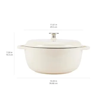 Durable 7.3-Quart Cast Iron Dutch Oven for All Cooking