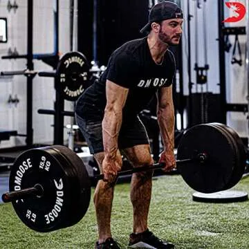 DMoose Bumper Plates for Weight Lifting, Strength Conditioning Training, Bodybuilding & Weight Plates With Stainless Steel 2 Plate 10 LBs / 15 LBs / 25 LBs / 35 LBs / 45 LBs Available in Pairs