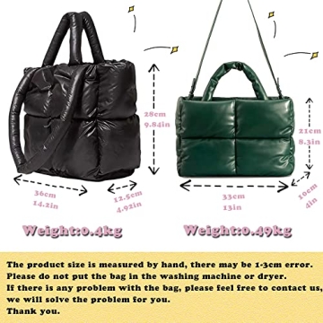 Stylish Large Quilted Puffer Tote Bag for Women