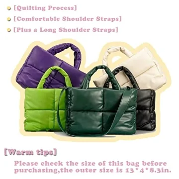 Stylish Large Quilted Puffer Tote Bag for Women