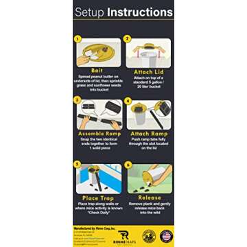 RinneTraps Flip N Slide Mouse Trap for Eco-Friendly Pest Control