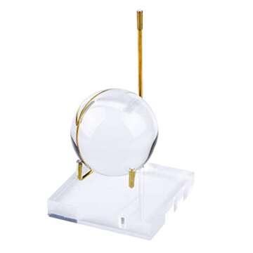 awsakc Adjustable Metal Arm Display Stand Easel with 80mm Acrylic Base,Suitable for Crystal,Plate,Fo...