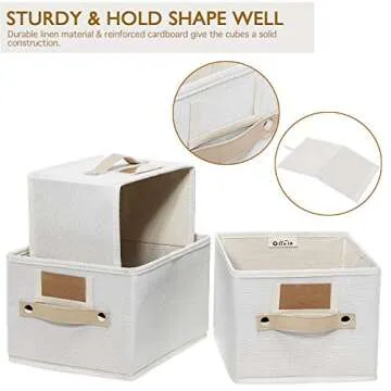 Sturdy OLLVIA Foldable Storage Bins Set for Home