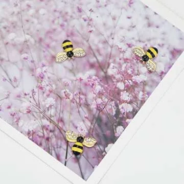 20 Pcs Enamel Bee Charms Pendants Rhinestone Enamel Craft Embellishments Crafting for Halloween DIY Handmade Crafts (yellow)
