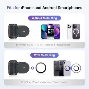 JJC Magnetic Phone Grip with Wireless Remote for Photography