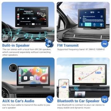 HAUXIY Wireless Carplay Touchscreen & 4K Dash Cam