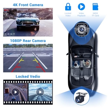 HAUXIY Wireless Carplay Touchscreen & 4K Dash Cam