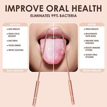 TruLife Tongue Scraper For Adults (2 Pack), Tongue Cleaner for Oral Care & Hygiene, Metal Tongue Scraper, Reduce Bad Breath (Travel Cases Included), Tounge Scraper - Fresher Breath & Easy to Use