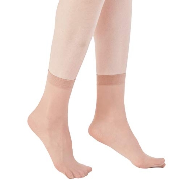 MANZI 12 Pairs Women's Ankle High Sheer Socks - Perfect Comfort