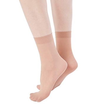 MANZI 12 Pairs Women's Ankle High Sheer Socks - Perfect Comfort