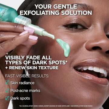 L'Oreal Paris Bright Reveal Dark Spot Exfoliant Peel, 25% AHA BHA PHA Face Exfoliator Solution, Gent...