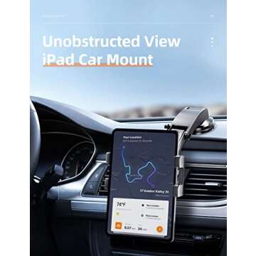 eSamcore Dashboard Tablet Holder for Car Suction Cup Car Mount with Large Clamp for All 6"-11" Apple iPad Samsung Galaxy Tab Tablet