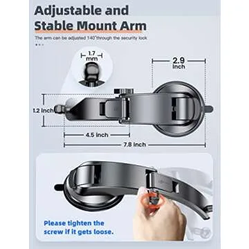 eSamcore Dashboard Tablet Holder for Car Suction Cup Car Mount with Large Clamp for All 6"-11" Apple iPad Samsung Galaxy Tab Tablet