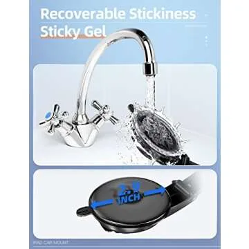 eSamcore Dashboard Tablet Holder for Car Suction Cup Car Mount with Large Clamp for All 6"-11" Apple iPad Samsung Galaxy Tab Tablet