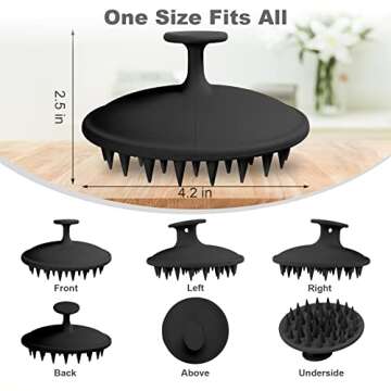 Meartchy Silicone Scalp Massager Shampoo Brush, Scalp Brush for Hair Growth & Dandruff Removal, Hair...
