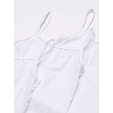 Hanes Girls Camisole, 100% Cotton Tagless Cami, Toddler Sizing, Multiple Packs & Colors Available Ta...
