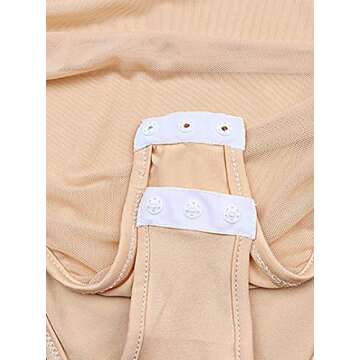 Trendy Remidoo Women's Mesh Ruched Bodysuit in Khaki