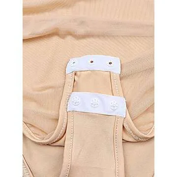 Trendy Remidoo Women's Mesh Ruched Bodysuit in Khaki