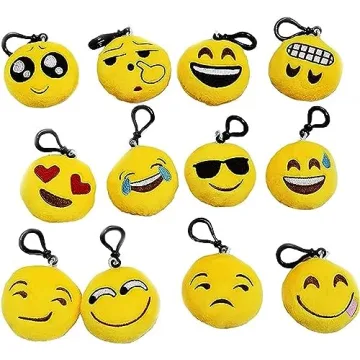 CRSUSUKJ Emoticon Plush Keychains for Every Occasion