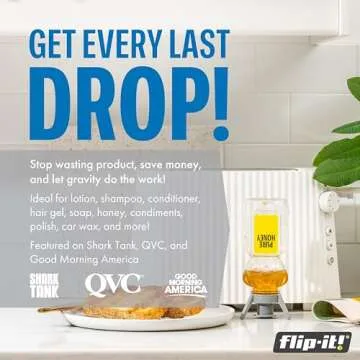 Flip-It! Bottle Emptying Kit – 6 Bottle Pack - No more wasted product - Fits most plastic bottles – 6 Base Caps, 6 Adapters – Pastel Color Edition