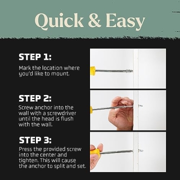 Premium Self-Drilling Drywall Anchors and Screws Kit