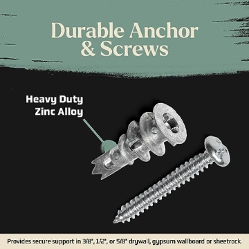 Premium Self-Drilling Drywall Anchors and Screws Kit