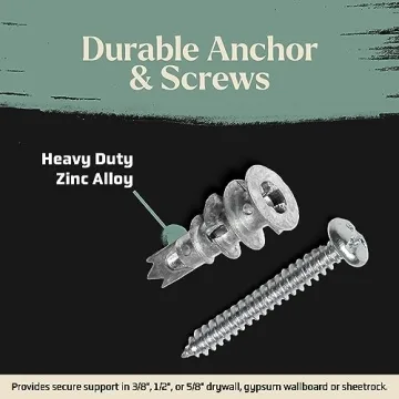 Premium Self-Drilling Drywall Anchors and Screws Kit