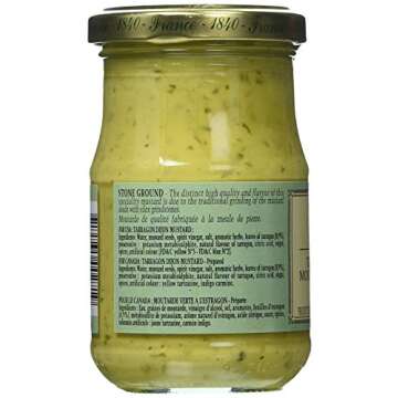 Edmond Fallot Dijon Mustard with Tarragon - Gourmet 7 Ounce