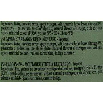 Edmond Fallot Dijon Mustard with Tarragon - 7 Ounce Gourmet