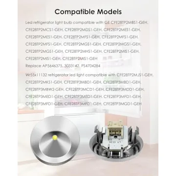 WR55X11132 Refrigerator LED Light & Cover Assembly