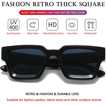 Affordable AIEYEZO Square Sunglasses - Stylish UV Protection