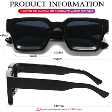 Affordable AIEYEZO Square Sunglasses - Stylish UV Protection