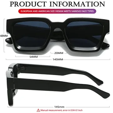 Affordable AIEYEZO Square Sunglasses - Stylish UV Protection