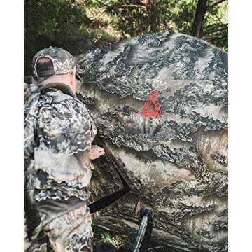 PRIMAL Treestands Wraith 270 Deluxe Blind - 270 Degree One-Way, See-Through Pop-Up Tent 3 Person, Premium Hunting Gear Sporting Good