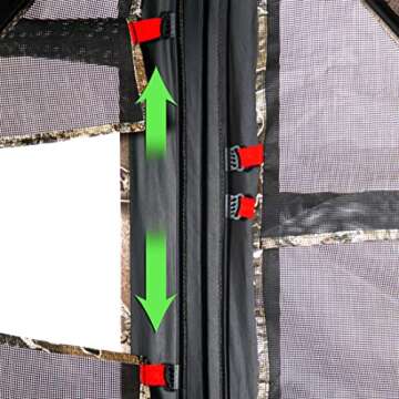 PRIMAL Treestands Wraith 270 Deluxe Blind - 270 Degree One-Way, See-Through Pop-Up Tent 3 Person, Premium Hunting Gear Sporting Good