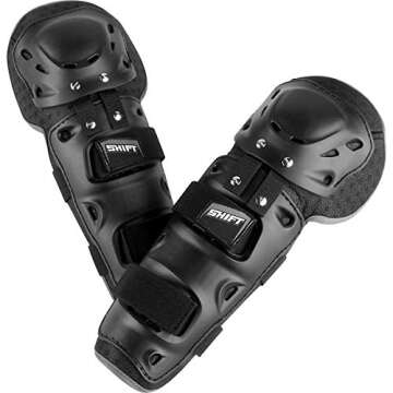 SHIFT 2021 Youth Enforcer Knee/Shin Guards (BLACK) - Ultimate Protection for Young Riders
