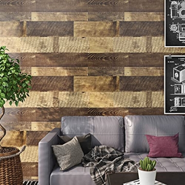 Livelynine Waterproof Peel and Stick Wood Plank Flooring