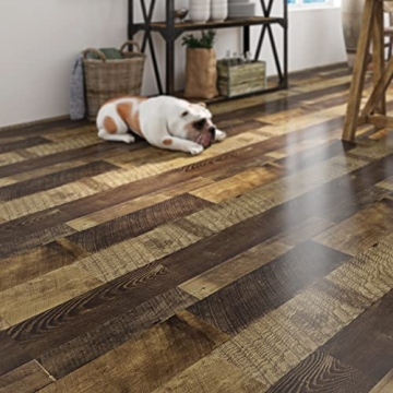 Livelynine Waterproof Peel and Stick Wood Plank Flooring