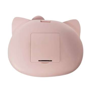 Impressions Vanity Hello Kitty Kawaii Compact Mirror with Touch Sensor Switch for Adjustable Brightness, Lighted Makeup Mirror with LED Lights and 2X Magnifying Mirror (Matte Pink)
