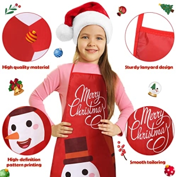 Kids Christmas Aprons Adjustable Chef Aprons Boys Girls