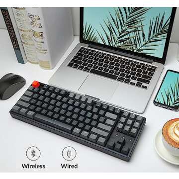 Keychron K8 Wireless Mechanical Keyboard: Bluetooth, RGB, 87 Keys