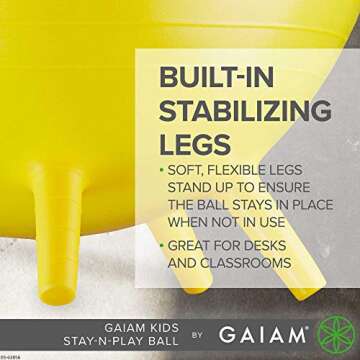 Gaiam Kids Stay-N-Play Balance Ball for Active Learning
