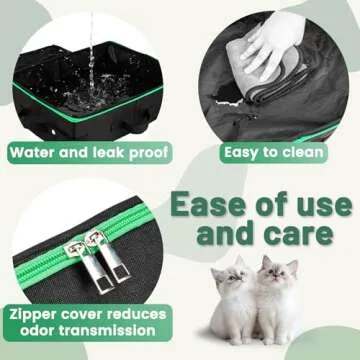 Convenient Ferrafay Portable Cat Litter Box for Travel