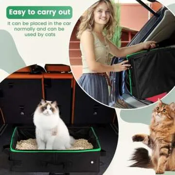 Convenient Ferrafay Portable Cat Litter Box for Travel