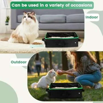 Convenient Ferrafay Portable Cat Litter Box for Travel