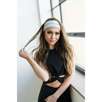 Maven Thread Women's No-Slip Sweat-Wicking Headband for Exercise and Yoga, 4-Pack (Basics)